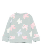 Felpa per neonata Stella McCartney Kids verde con stampa uccellini TX4070 Z3206 923MC STELLA McCARTNEY KIDS 