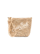 Pouch in rafia MC2 Saint Barth beige con ricamo logo RAFP001 00878L MC2 ST. BARTH KIDS 