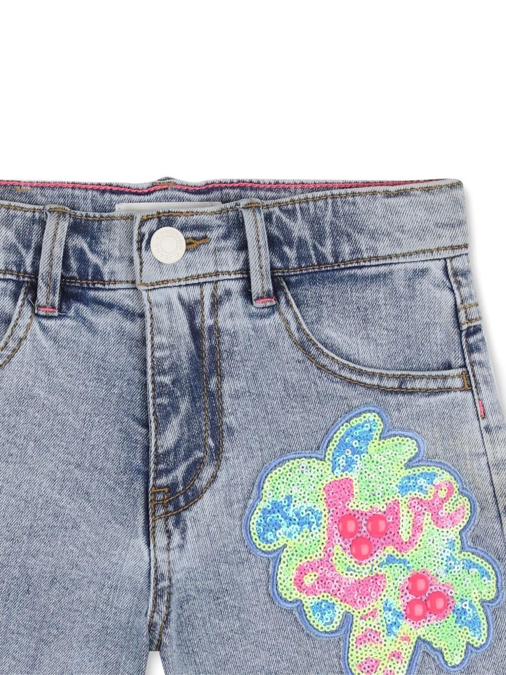 Shorts per bambina Billieblush azzurro con paillettes U21884 Z22 BILLIEBLUSH KIDS 