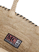Borsa tote Vanity MC2 Saint Barth beige con logo ricamato sul davanti VANI013 09045L MC2 ST. BARTH KIDS 