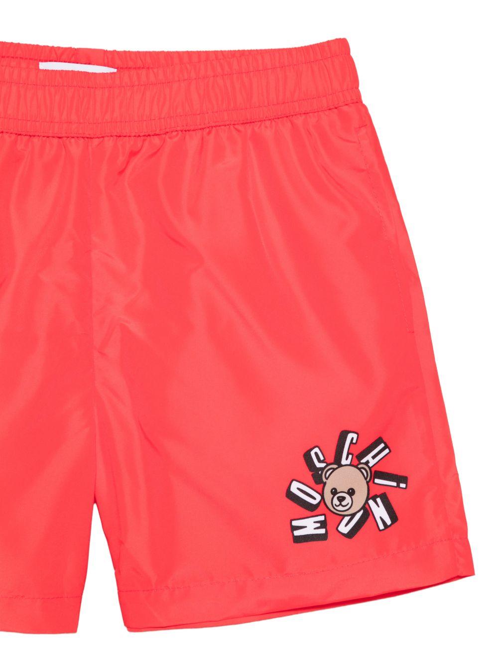 Costume per bambino Moschino Kids rosso con stampa logo HUL01LLKA02 50109 MOSCHINO KIDS 