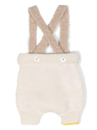 Salopette per neonati Gensami Kids bianco con intarsio PT02BALP BA GENSAMI 