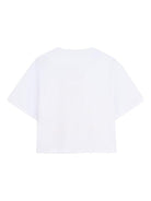T-shirt per bambina Dkny Kids bianca con scritta sul davanti D62579 535 DKNY KIDS 