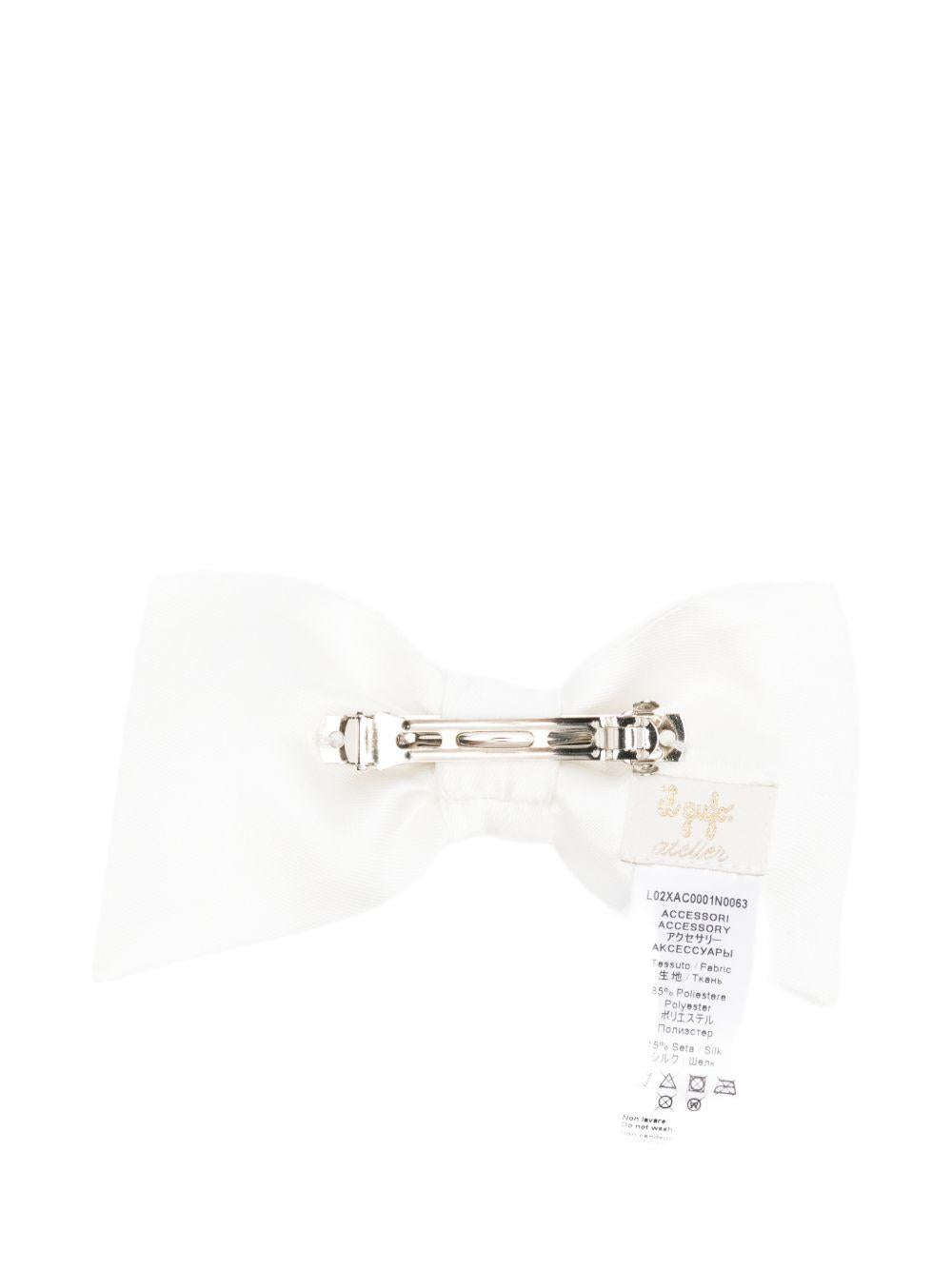 Fermaglio per capelli per bambina Il Gufo bianco a forma di fiocco L02XAC0001N0063 100 IL GUFO 