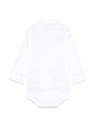 Body in voile di cotone per neonata Il Gufo bianco con logo sul petto P25MB036C0066 010 IL GUFO 