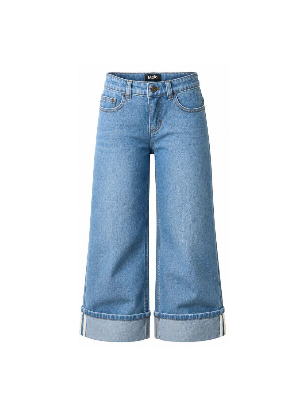 Pantaloni per bambina Molo Kids denim con gamba ampia 2W26I112 5846 MOLO KIDS 