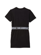 Abito per bambina Karl Lagerfeld Kids nero con banda logo Z31152 09B KARL LAGERFELD KIDS 