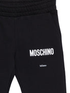 Pantaloni per bambino Moschino Kids nero con caviglie a coste HUP08YLCA32 60100 MOSCHINO KIDS 