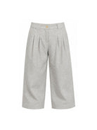 Pantaloni per bambino Balmain Kids grigi con placca con logo color oro BZ6A40 I0341 806OR BALMAIN KIDS 