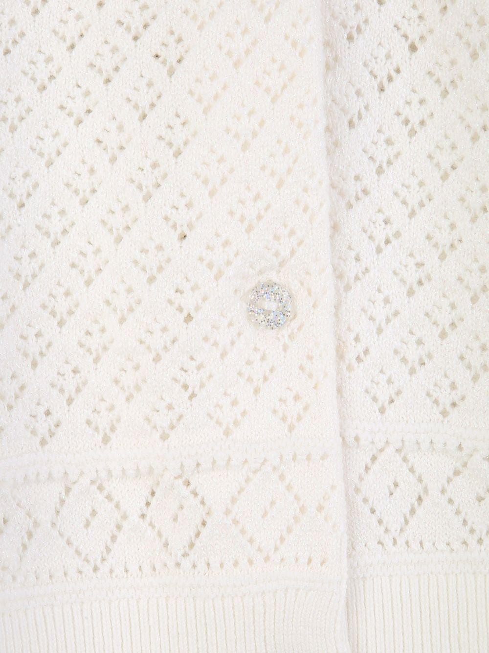 Maglione per bambina Billieblush bianco con lavorazione in maglia U22164 105 BILLIEBLUSH 