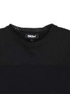 T-shirt per bambina DKNY Kids nera con design crop D62628 09B DKNY KIDS 