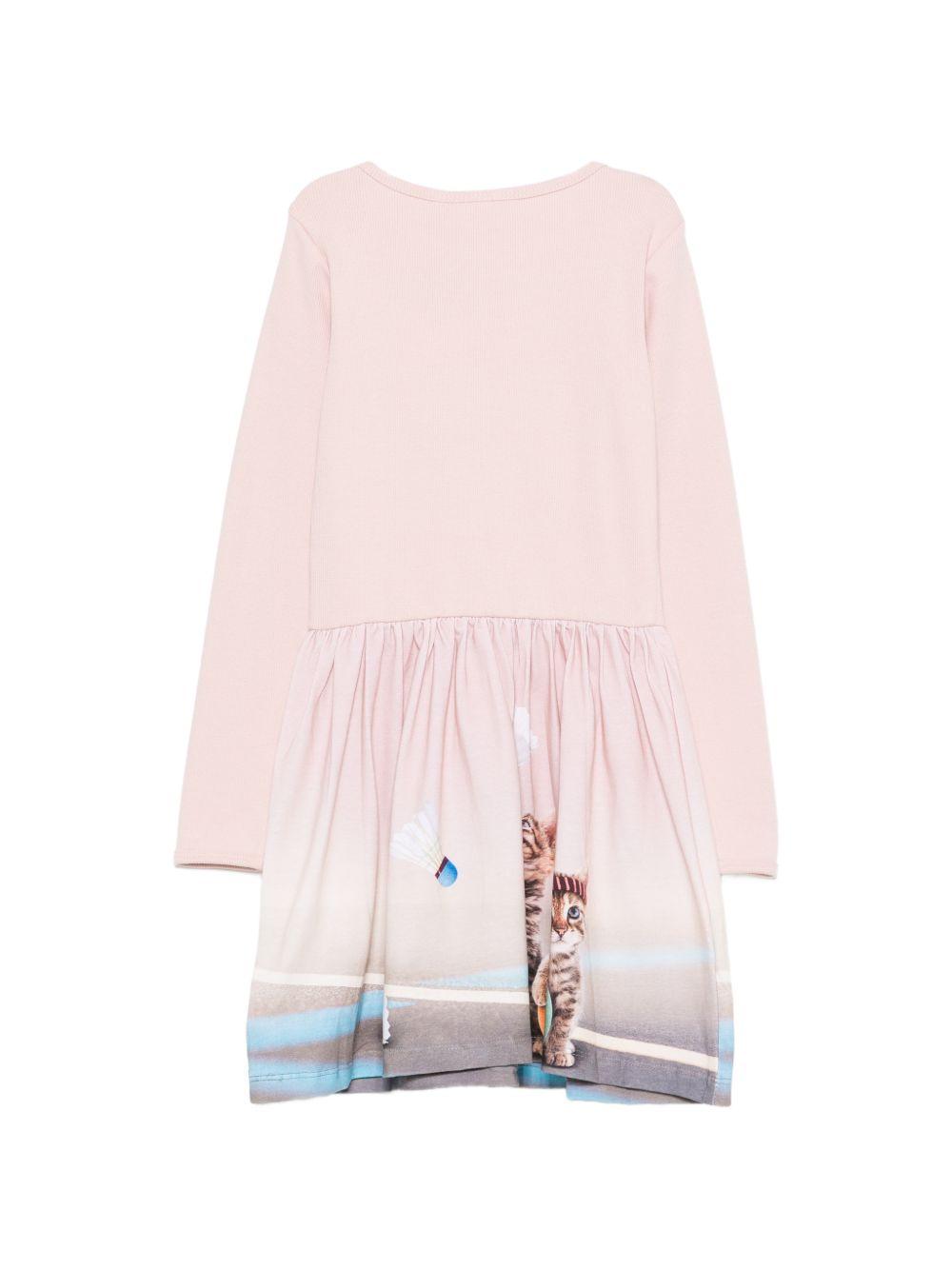 Abito per bambina Molo Kids rosa con stampa grafica animali 2W26E207 5799 MOLO KIDS 