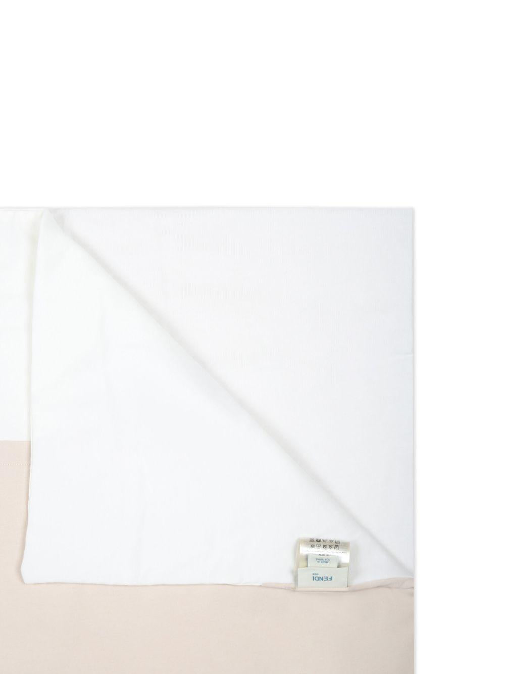 Coperta per neonati Fendi Kids beige con stampa con orsetto BUJ282 ST8 F19J5 FENDI KIDS 