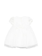 Abito per neonata Colorichiari bianco con applicazione a fiori FN108242 4956 15 COLORICHIARI KIDS 