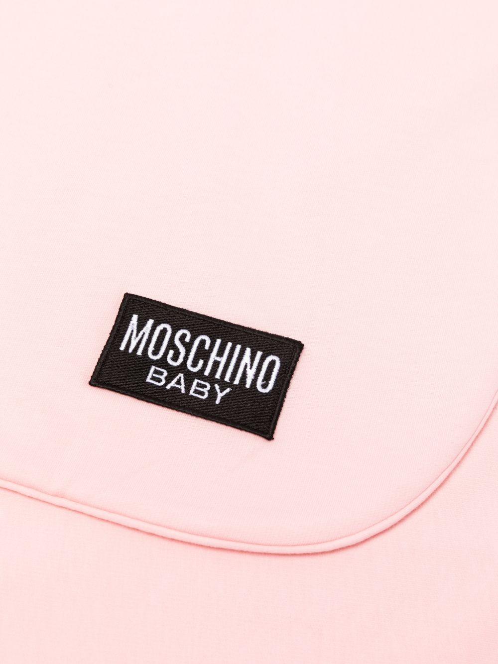 Coperta per neonata Moschino Kids rosa con stampa Teddy Bear MUB00MLCA19 50209 MOSCHINO KIDS 