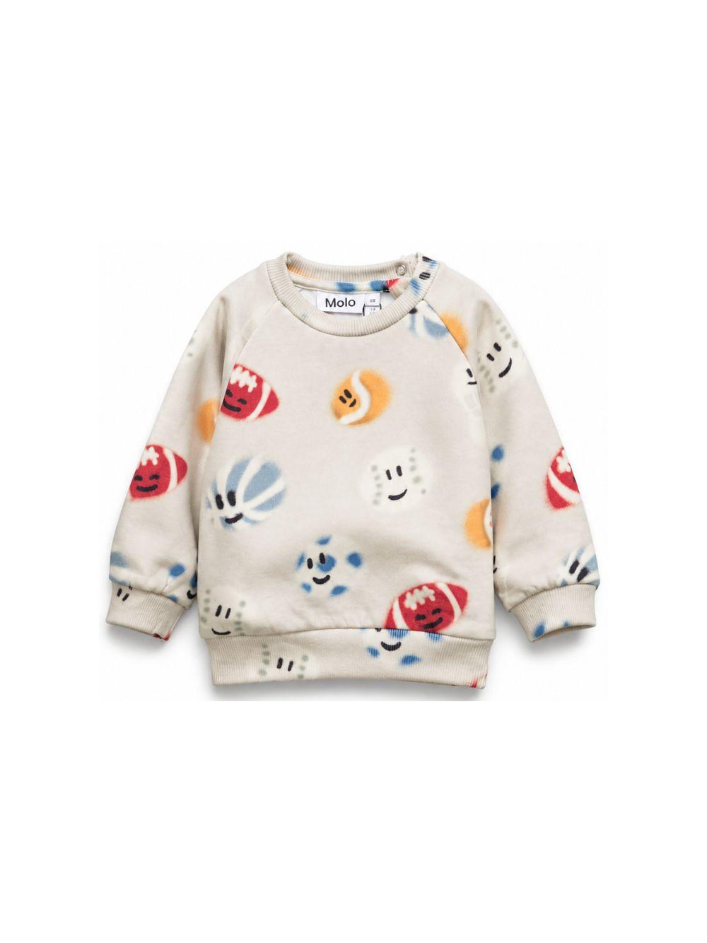 Felpa per neonato Molo Kids beige/multicolore con stampa grafica 6W26J202 6077 MOLO KIDS 