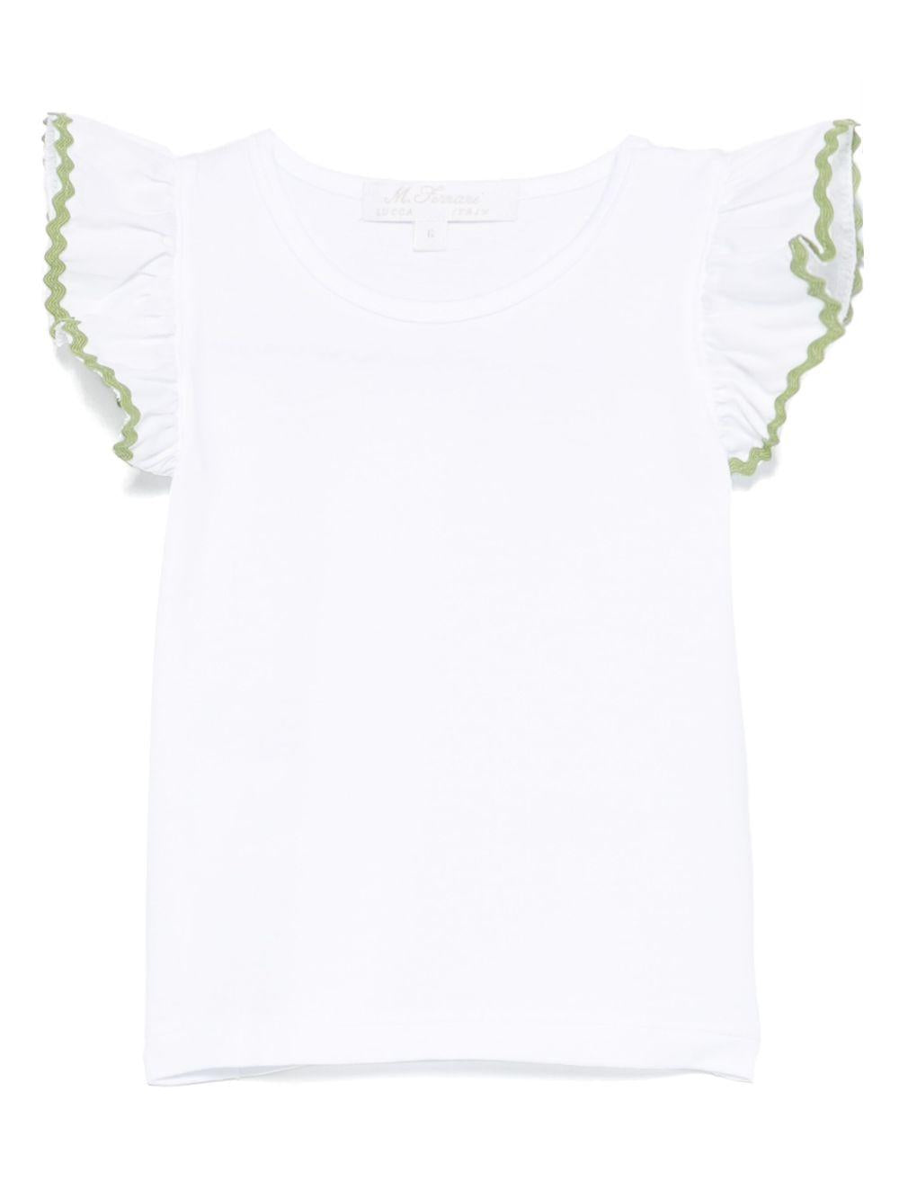 Top per neonata Mariella Ferrari bianco con dettaglio a smerlo TSC3 500 P005 MARIELLA FERRARI KIDS 
