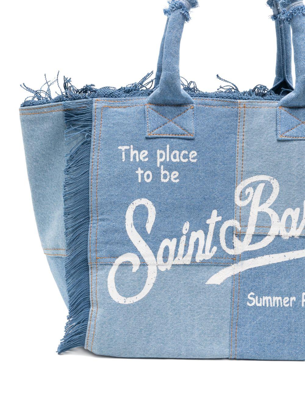 Borsa Vanity MC2 Saint Barth denim con design color-block VANI001 00402L MC2 ST. BARTH KIDS 