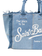 Borsa Vanity MC2 Saint Barth denim con design color-block VANI001 00402L MC2 ST. BARTH KIDS 