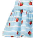 Abito per neonata Monnalisa multicolore con stampa a fragole 31G917 7616NB 5244 MONNALISA KIDS 