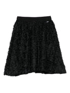 Gonna per bambina Molo nera con decorazione con petali 2W25D131 0099 MOLO 