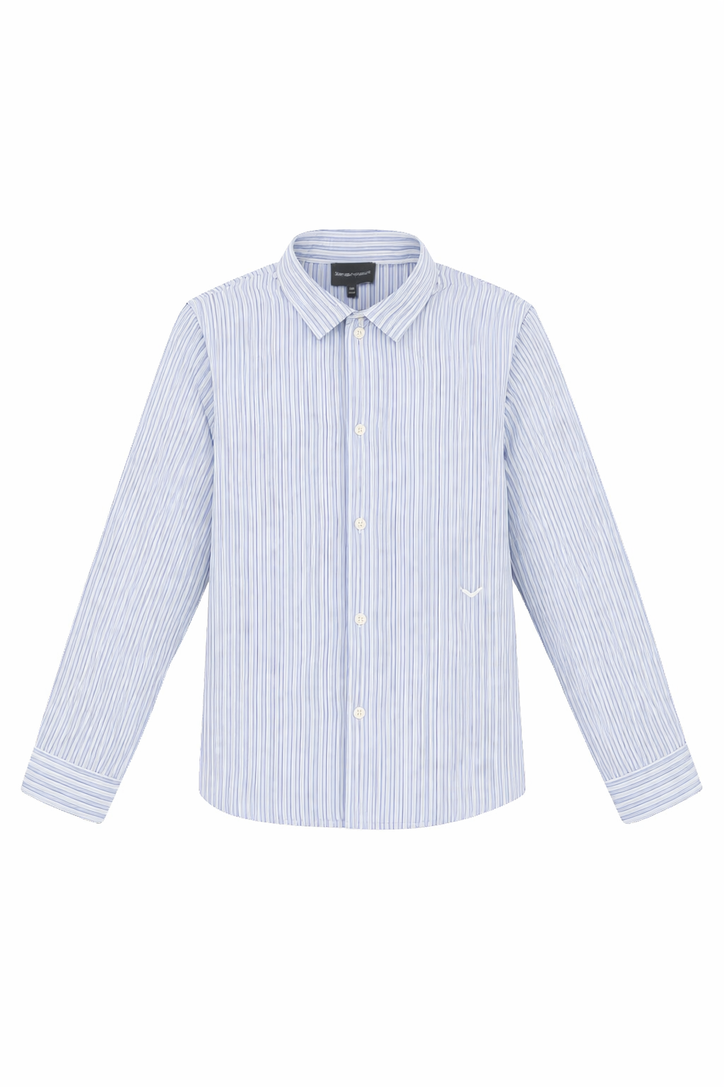 Camicia per bambino Emporio Armani Kids azzurra con motivo a righe EB001314 AF20973 F0023 EMPORIO ARMANI KIDS 