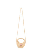 Borsa a spalla Loulou per bambina Bonpoint beige con applicazione a fiori S06GBAW00002 006 BONPOINT KIDS 