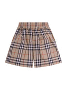 Shorts per bambina Burberry Kids beige con motivo Vintage Check all-over 8117159 B9368 BURBERRY KIDS 
