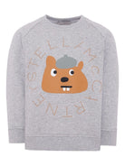 Felpa per bambino Stella McCartney Kids grigio con grafica stile cartoni animati TX4R30 Z0453 807 STELLA McCARTNEY KIDS 