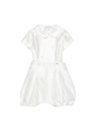 Set t-shirt e shorts per neonato Mariella Ferrari bianco con colletto alla Peter Pan PLE5 P26 BURRO MARIELLA FERRARI KIDS 
