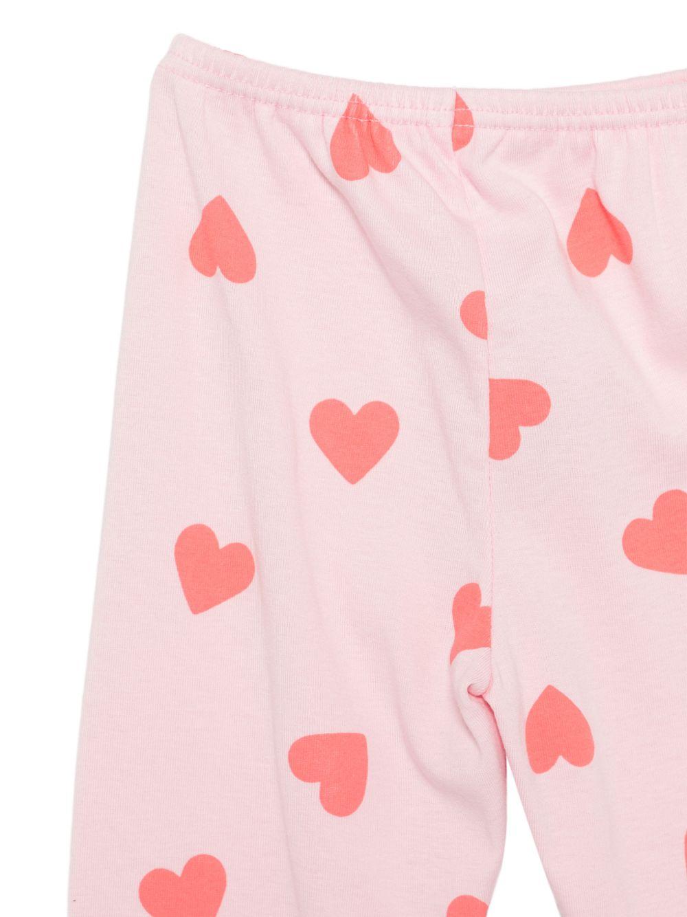 Pigiama per bambina Petit Bateau rosa con stampa a cuori all-over A0FVF 01 PETIT BATEAU KIDS 