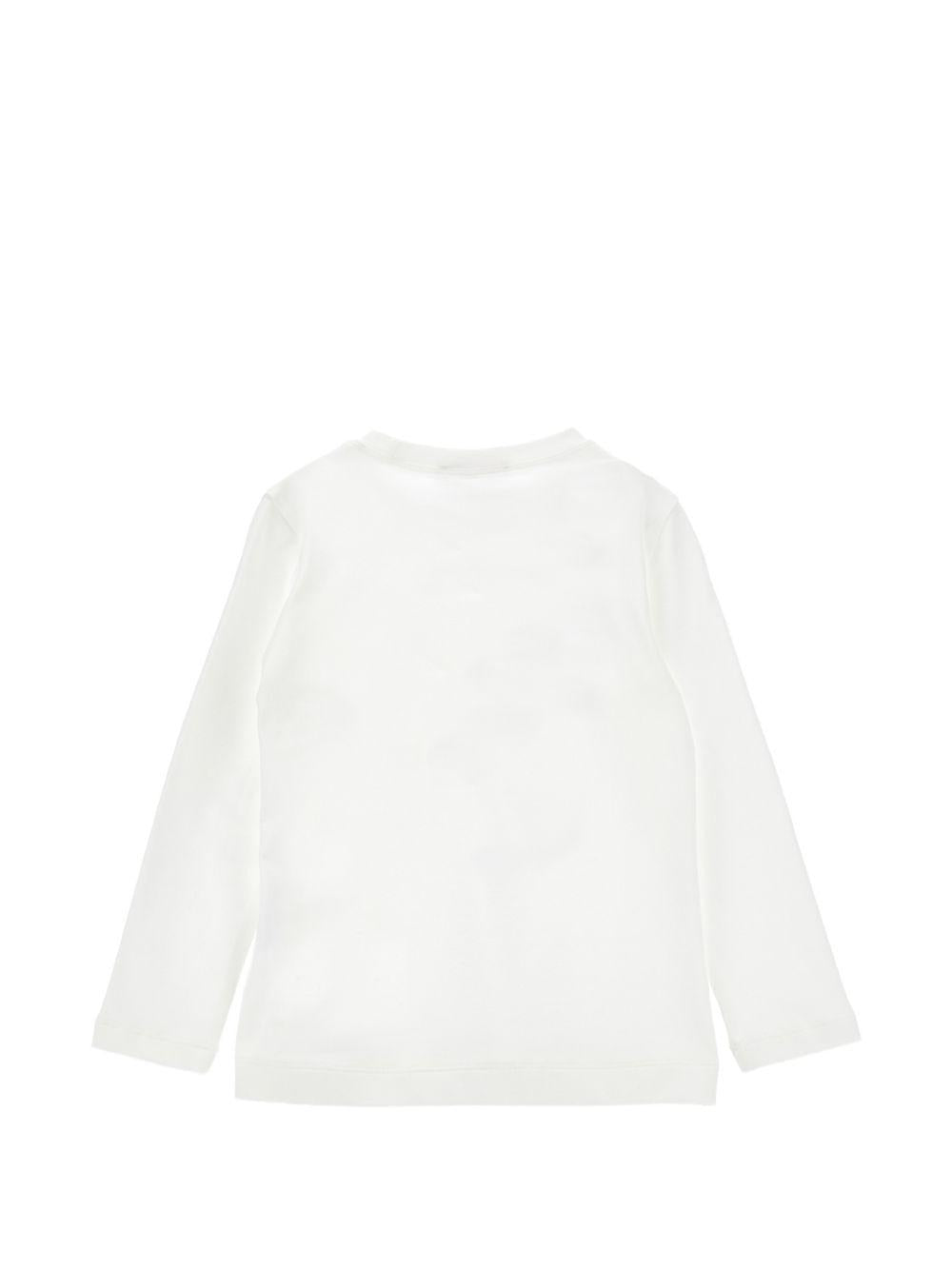 T-shirt per bambina Monnalisa Kids bianca con stampa grafica 11H622 8201 0198 MONNALISA KIDS 