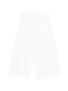 Pantaloni per bambina MSGM Kids bianchi con dettaglio logo S6MSJGPA129 001 MSGM KIDS 