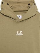 Felpa per bambino C.P. Company Kids verde con logo sul davanti CMF01BLCA69 30915 C.P.COMPANY KIDS 