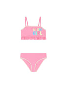 Bikini per bambina Billieblush rosa con stampa grafica U22157 499 BILLIEBLUSH KIDS 