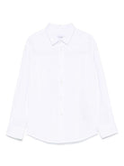 Camicia per bambino Paolo Pecora Kids bianco con ricamo logo PP4042 GESSO PAOLO PECORA KIDS 