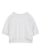 T-shirt girocollo per bambina Chloé Kids bianca con applicazione logo C20844 117 CHLOE' KIDS 