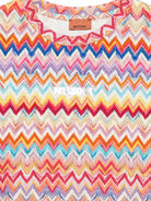 T-shirt per bambina Missoni Kids multicolore con motivo a zig zag MY8A71 Z3756 999 MISSONI KIDS 
