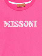 T-shirt per bambina Missoni Kids rosa con logo MY8A41 Z3672 513 MISSONI KIDS 