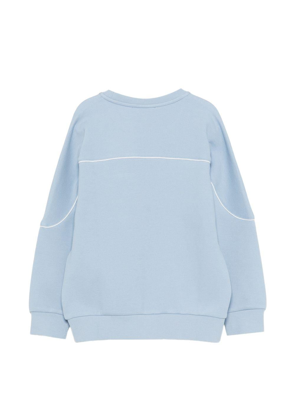 Felpa per bambino Emporio Armani Kids azzurra con logo sul davanti EB000999 AF20638 U9360 EMPORIO ARMANI KIDS 