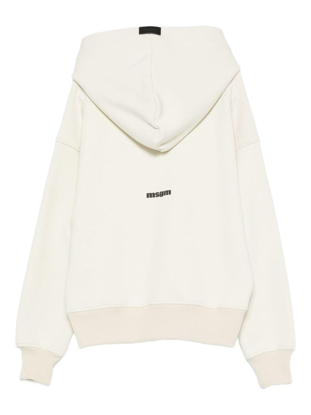 Felpa per bambini MSGM Kids bianca con stampa del logo F5MSJUHS052 MS041 MSGM KIDS 