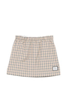 Gonna per bambina Douuod Kids marrone con motivo a quadri DY7A21 B0097 108BG DOUUOD KIDS 