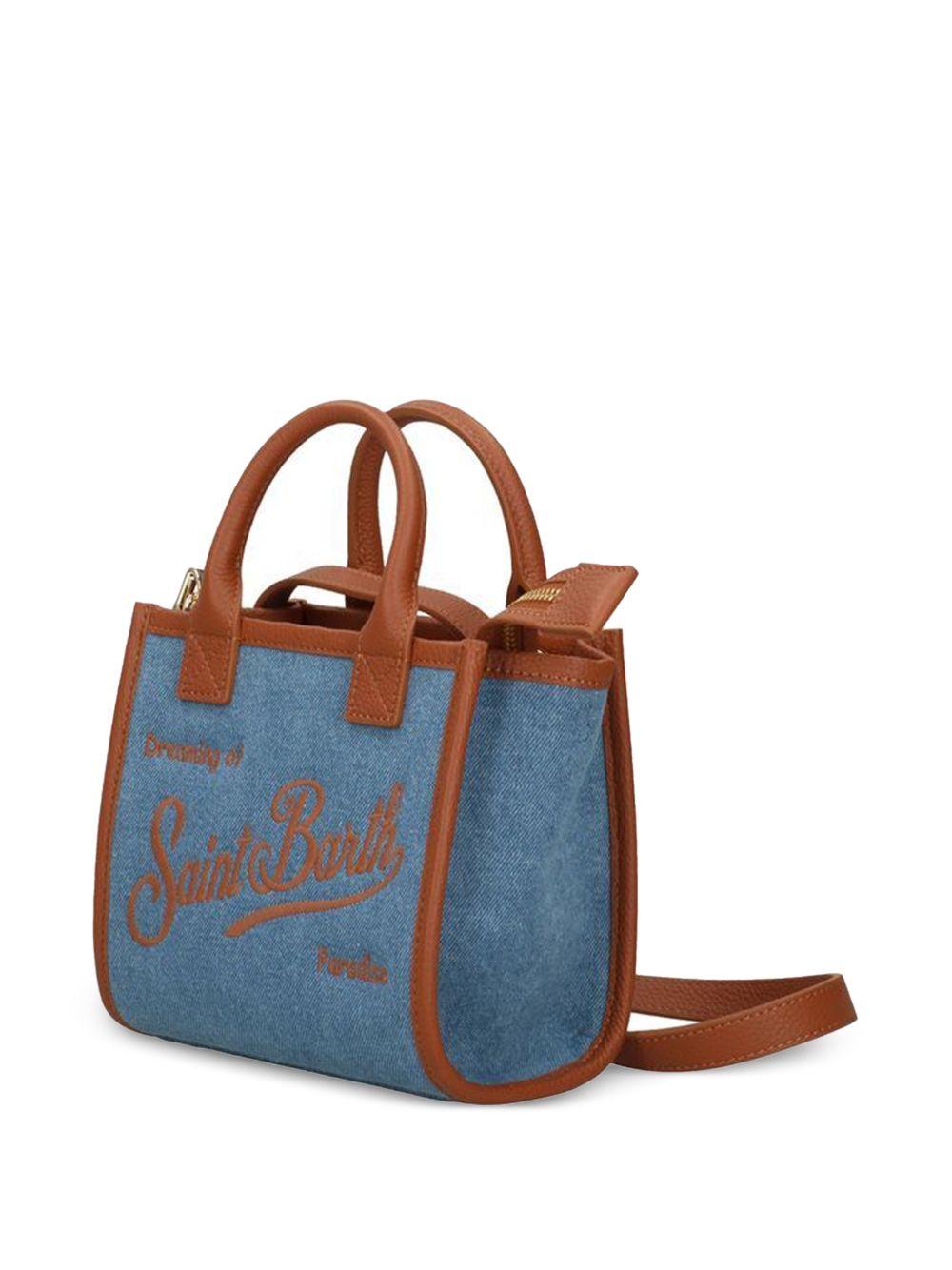 Borsa Vanity Mini MC2 Saint Barth denim con dettagli a contrasto VANMI001 01515L MC2 ST. BARTH KIDS 