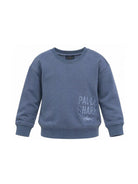 Felpa per bambino Paul & Shark Junior blu con stampa logo sul davanti WUF007LDA59 41110 PAUL & SHARK KIDS 