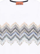 T-shirt per bambino Missoni Kids bianca con stampa grafica MY8P81 Z3672 100MC MISSONI KIDS 