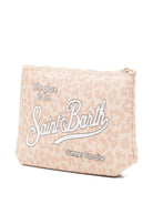 Pochette Aline MC2 Saint Barth beige con stampa animalier ALIN001 09411L MC2 ST. BARTH KIDS 