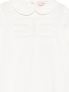 Tutina per neonata Elisabetta Franchi La Mia Bambina bianca con colletto alla Peter Pan ENTU1530JF054 0004 ElISABETTA FRANCHI KIDS 