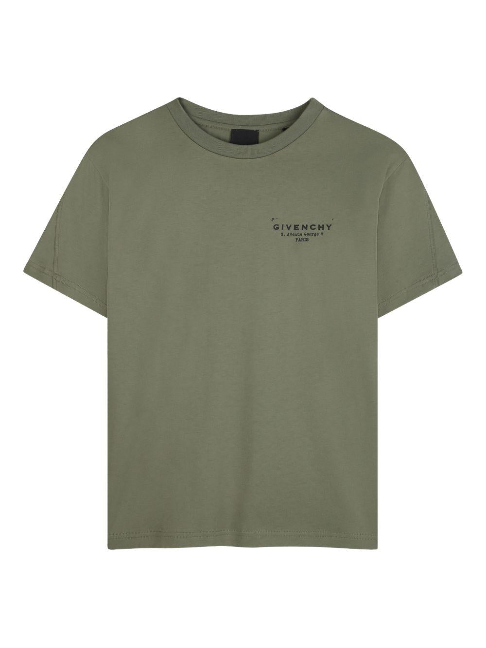 T-shirt per bambino Givenchy Kids verde con stampa logo H31075 645 GIVENCHY KIDS 