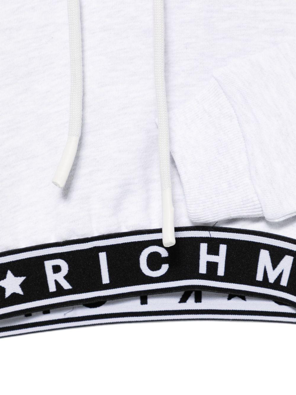 Felpa per bambina John Richmond Junior grigio con cappuccio RGP25111FE GREY LIGHT MELANGE JOHN RICHMOND KIDS 