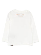 T-shirt per neonato Trussardi Junior bianco con stampa frontale TIA25085TS OFF-WHITE TRUSSARDI JUNIOR 